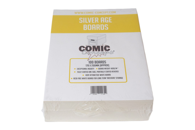 100 Silver Age Backing Boards Comic Concept 