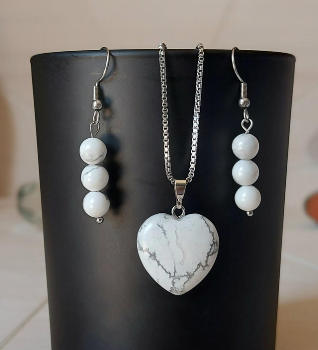Duo Howlite blanche 