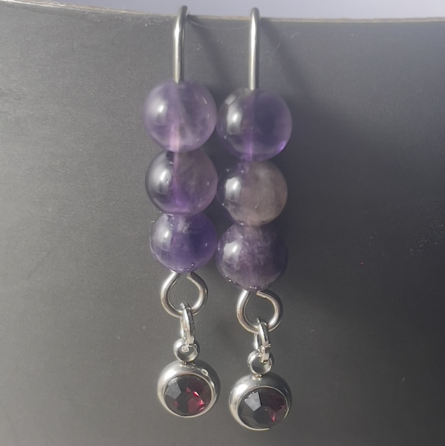 BO1 - Boucles d’oreilles améthyste 