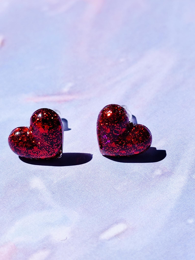 Boucles d&#039;oreilles puces Love Me Softly