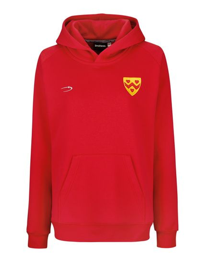 Second Hand Unisex Red Crested Hoodie