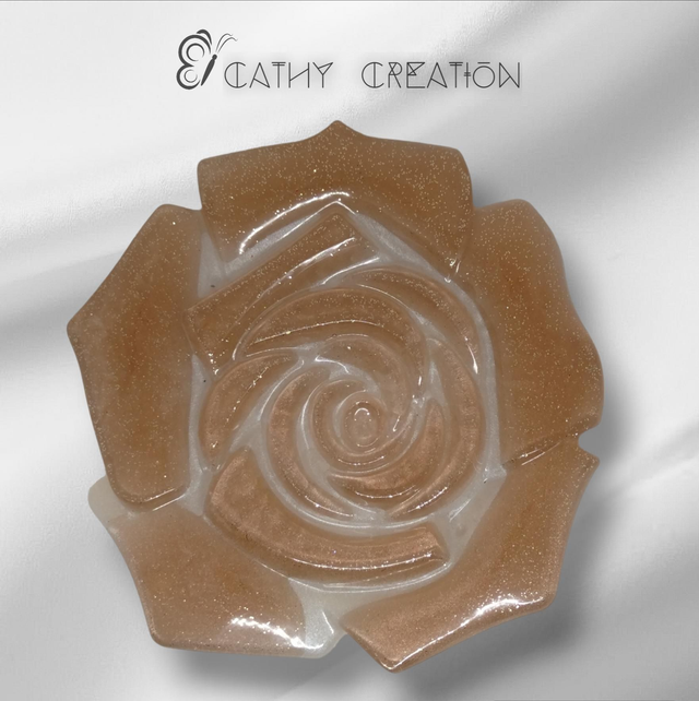 Sous verre ou tasse rose/blanc/paillettes 