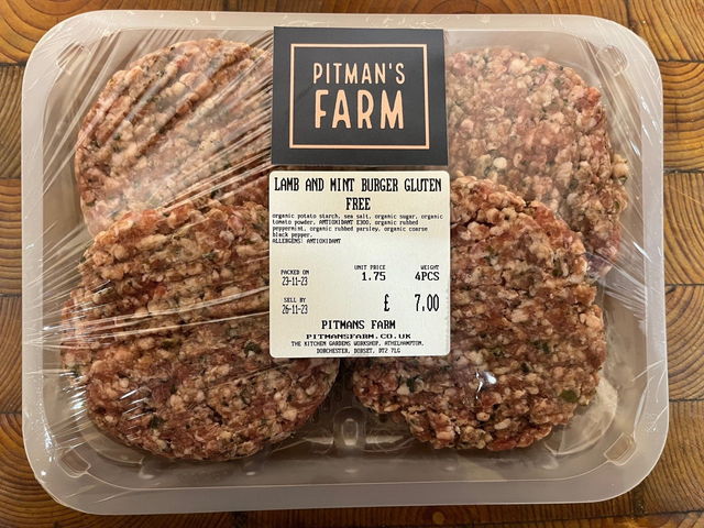 Lamb &amp; Mint Burger Gluten Free