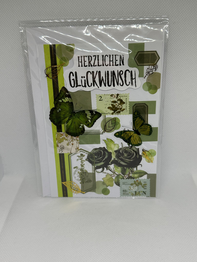 Geburtstagskarte Grüne Rose