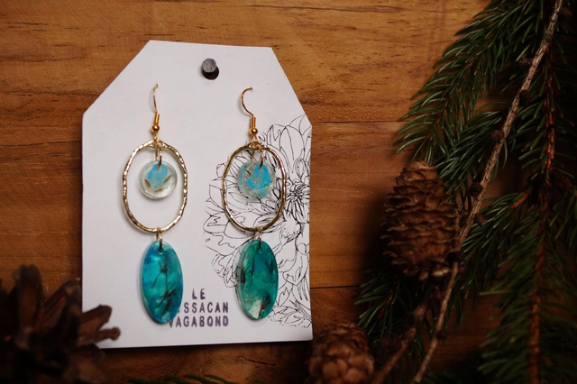 Boucles d'oreilles - Les givrées - Bleu
