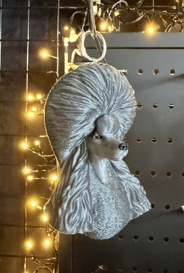 Poodle Silver Grey Sparkle