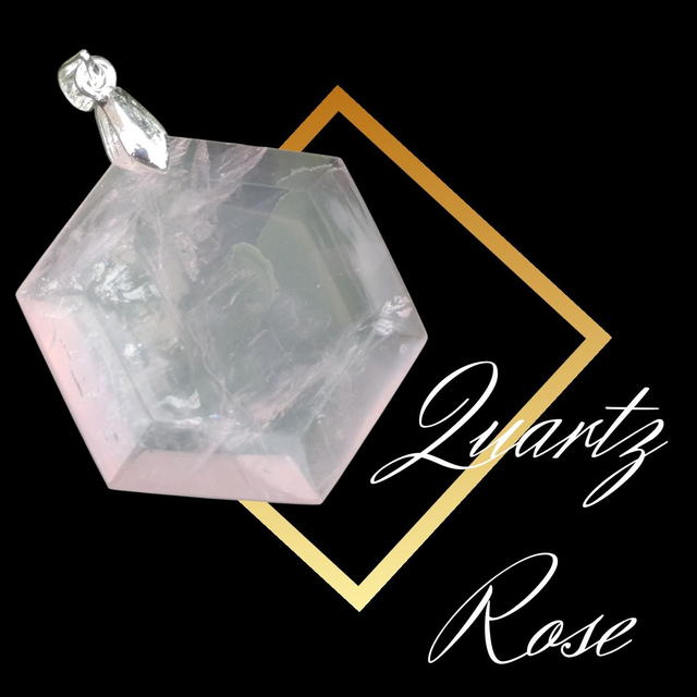 Pendentif Quartz rose Sceau Salomon