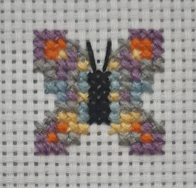 Your first stitch 'butterfly'