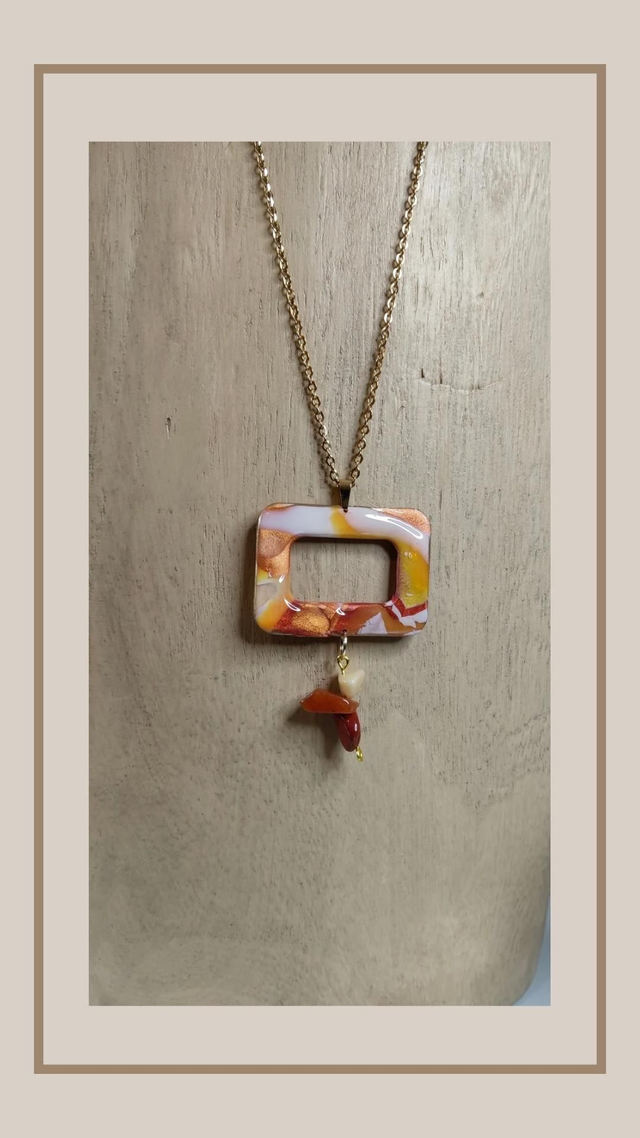 Collier sunset pop rectangle 