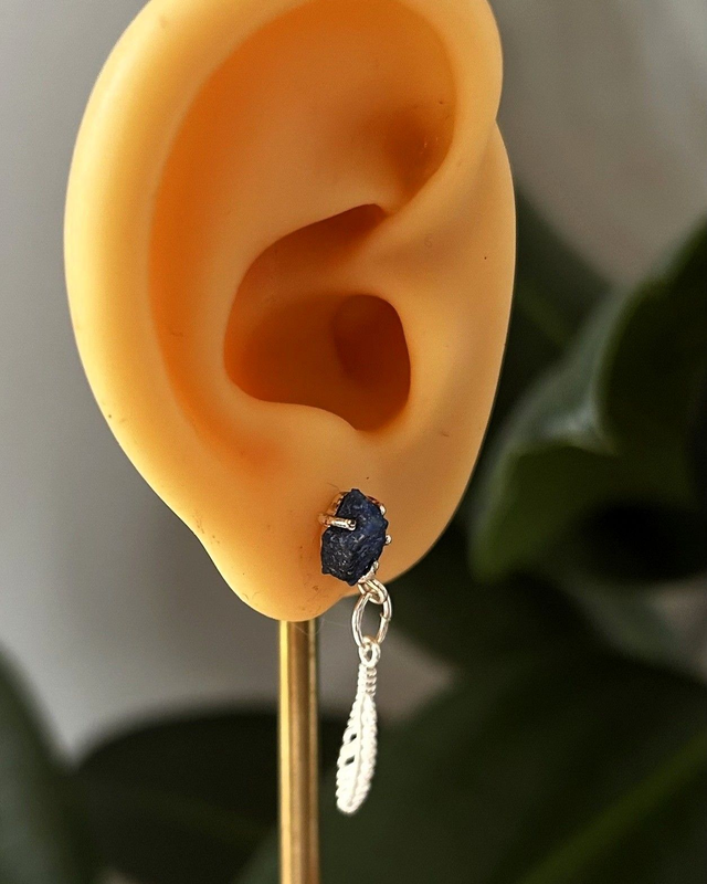 Lapis Lazuli &amp; Feather Charm Necklace – Handmade Sterling Silver Jewellery for Intuition, Truth &amp; Spiritual Transformation