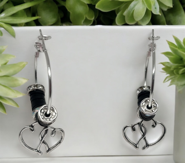 Boucles d'oreilles créoles cœur