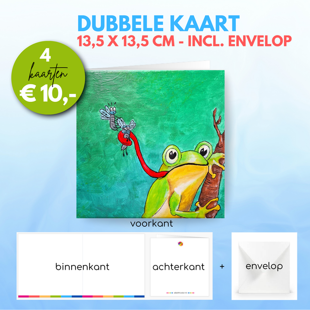 Kikker | Dubbele kaart incl. envelop