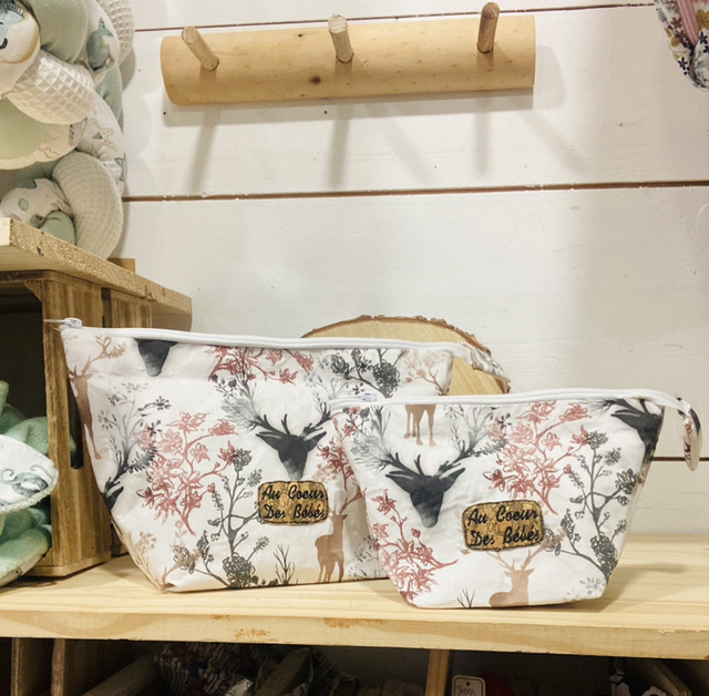 Trousse transformable en panière cerf