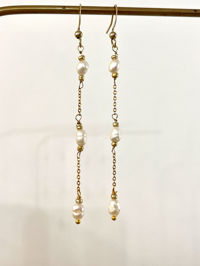 Boucles d'oreilles perles d'eau