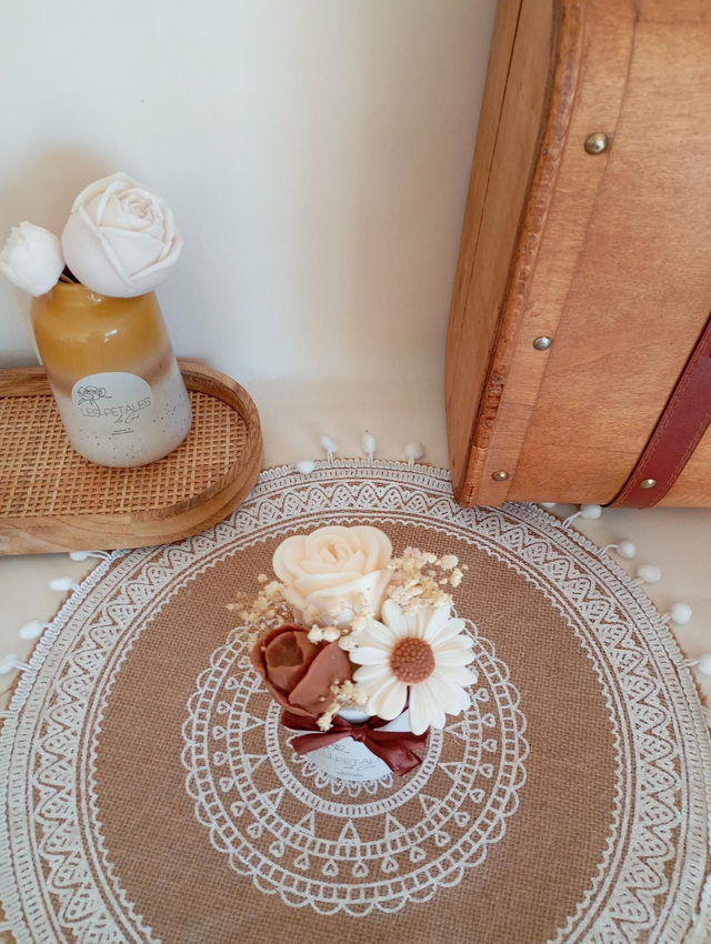 Mini Bouquet Éternel “Élégance Cappuccino”