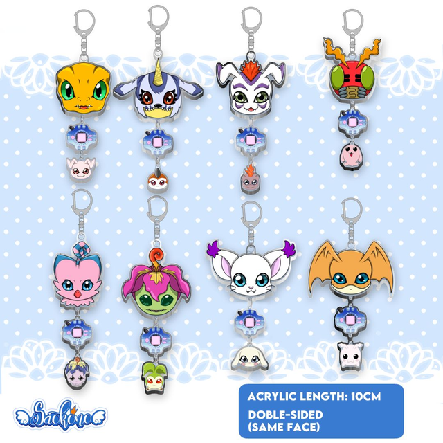 Evolutions Digimon Keychain