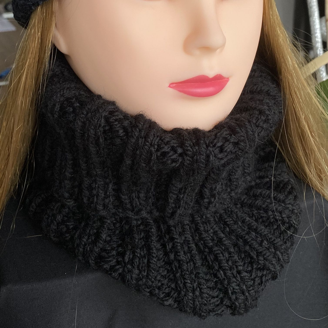 Tour de cou laine Noir