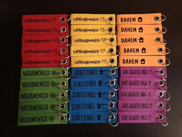 Personalisierte Schlüsselanhänger 