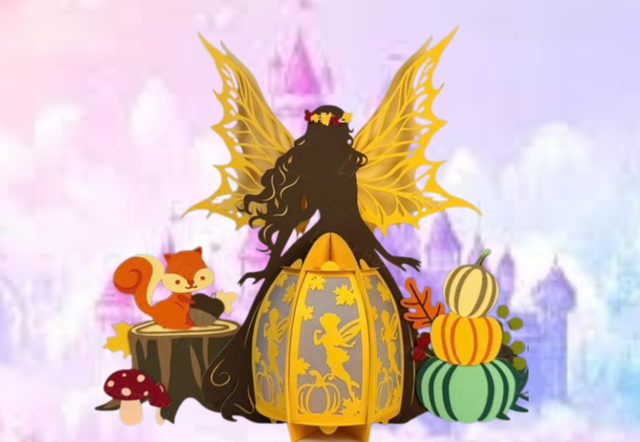 Lanterne Fée jaune écureuil