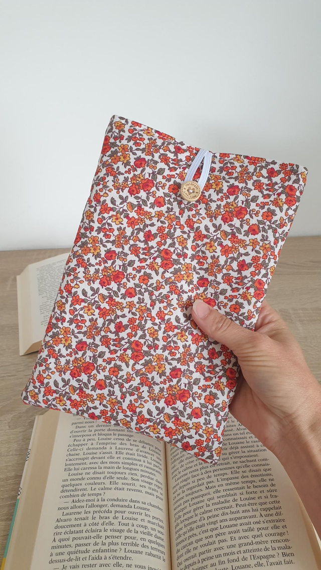 Pochette à livre POCHE ou BROCHE FLEURI AUTOMNE 