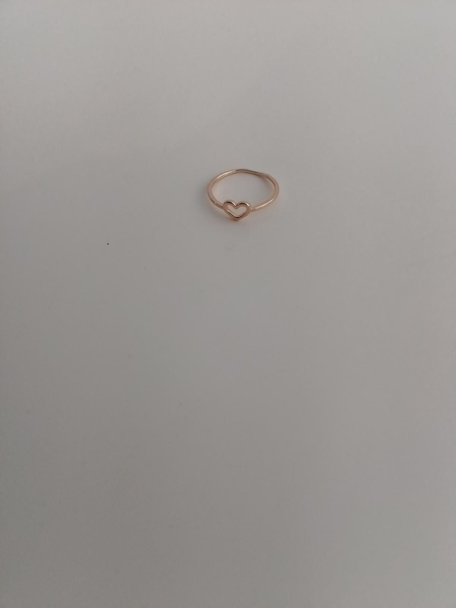 Goudkleurige hartje ring