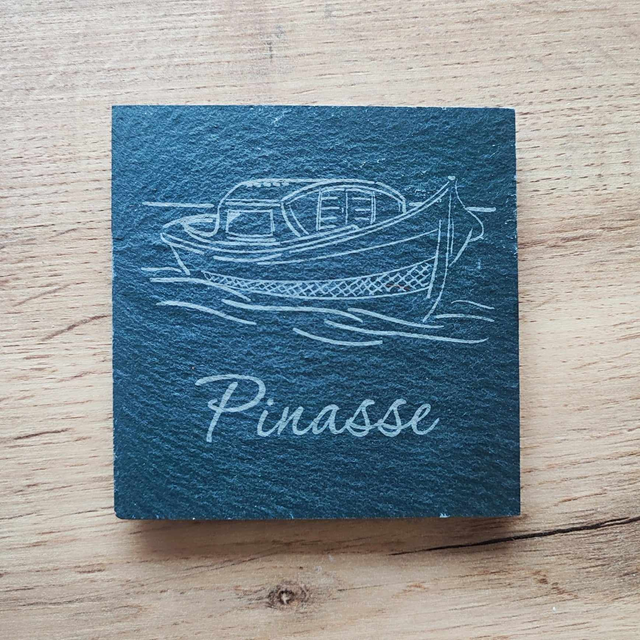 Dessous de verre en ardoise - Pinasse