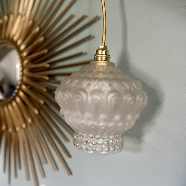 Lampe baladeuse chevet globe art déco 