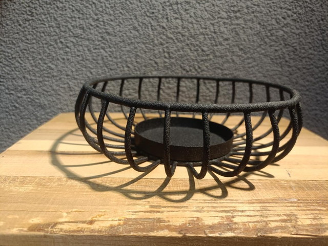 kandelaar krans zwart stompkaars