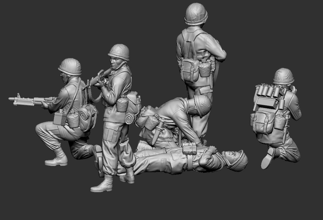 RB Miniatures - 1/72 Vietnam war Infantry Set #1