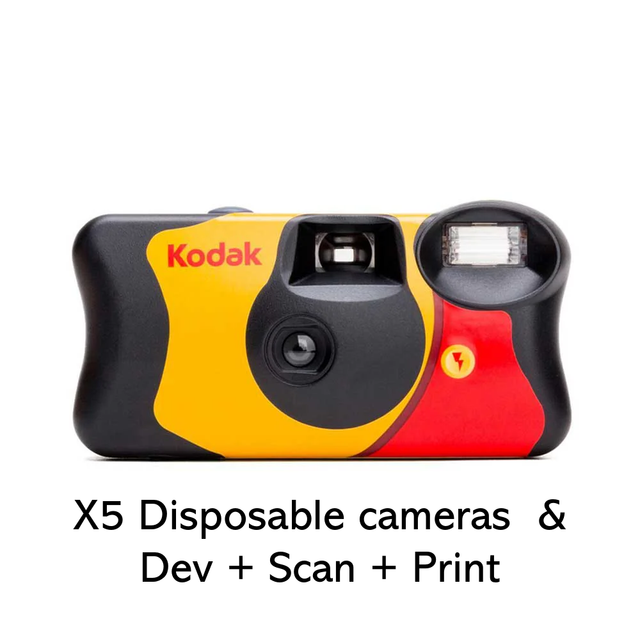 X5 Kodak Disposable with Dev & Scan & Print 