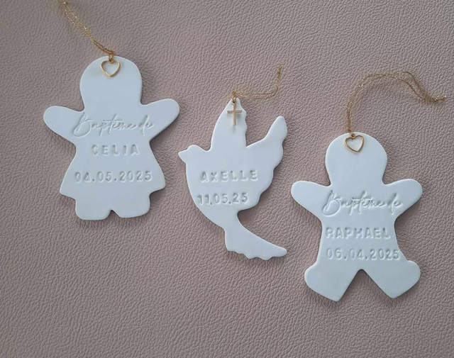 Suspension personnalisée Souvenirs de Baptême Communion SUR COMMANDE