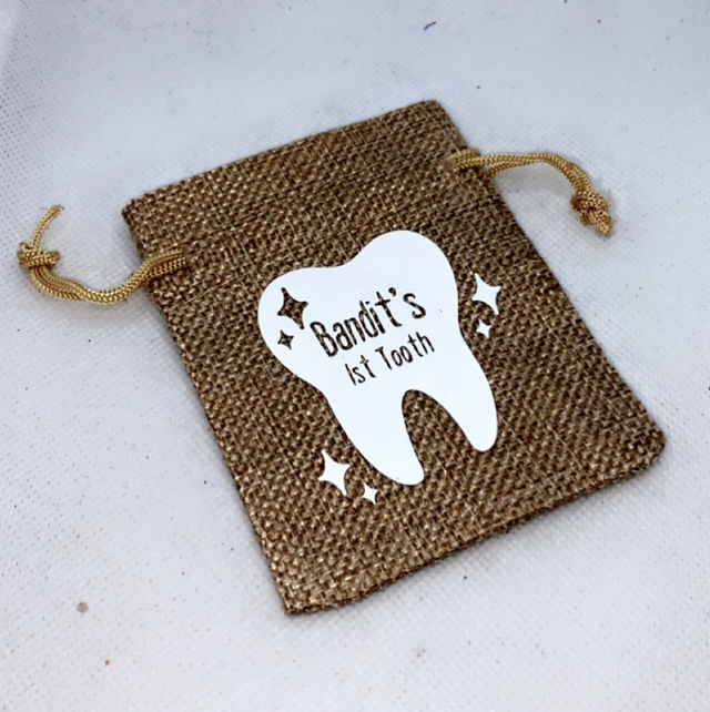 Tooth keepsake pouch 