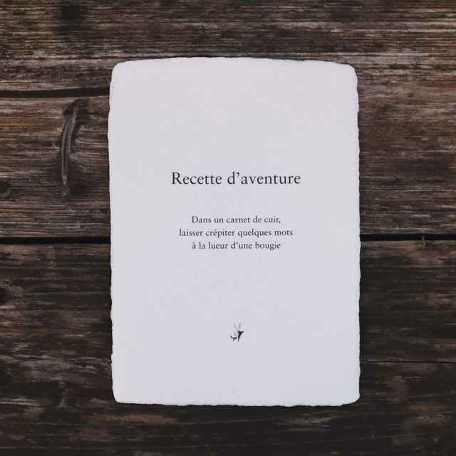 Carte &quot; Recette d&#039;aventure &quot;