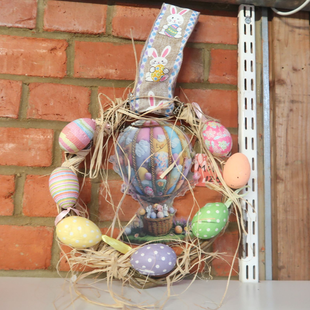 Hot Air Balloon Easter Wreath