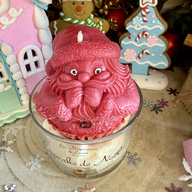 Bougie Cupcake de Noël XL