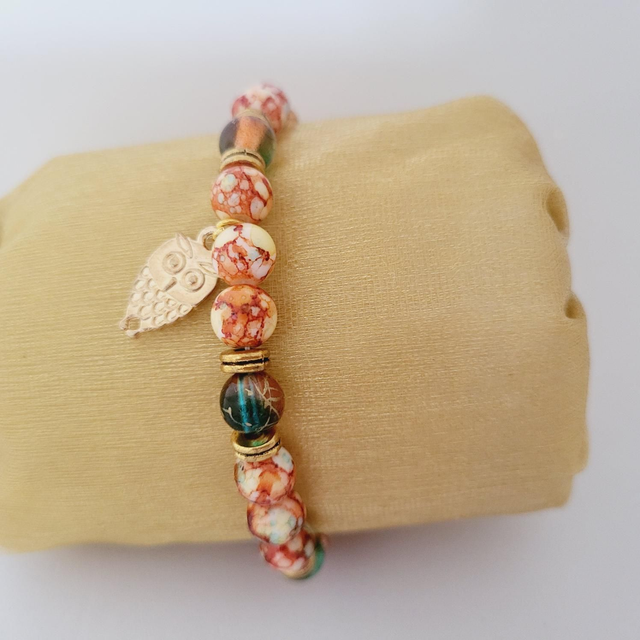 BRACELET 18 CM EN PERLE  8MM 