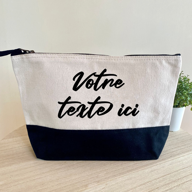 Trousse personnalisée avec votre texte - Grande taille