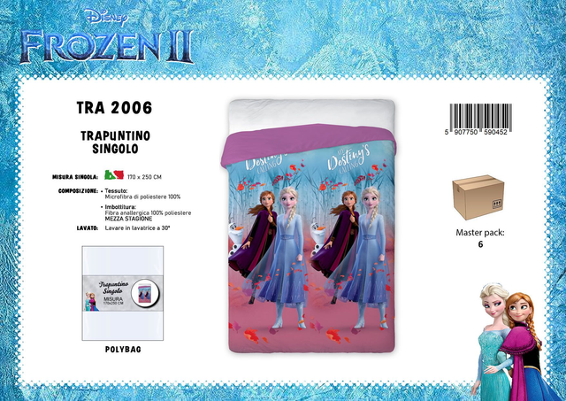 TRAPUNTINA PRIMAVERA FROZEN 1 PIAZZA