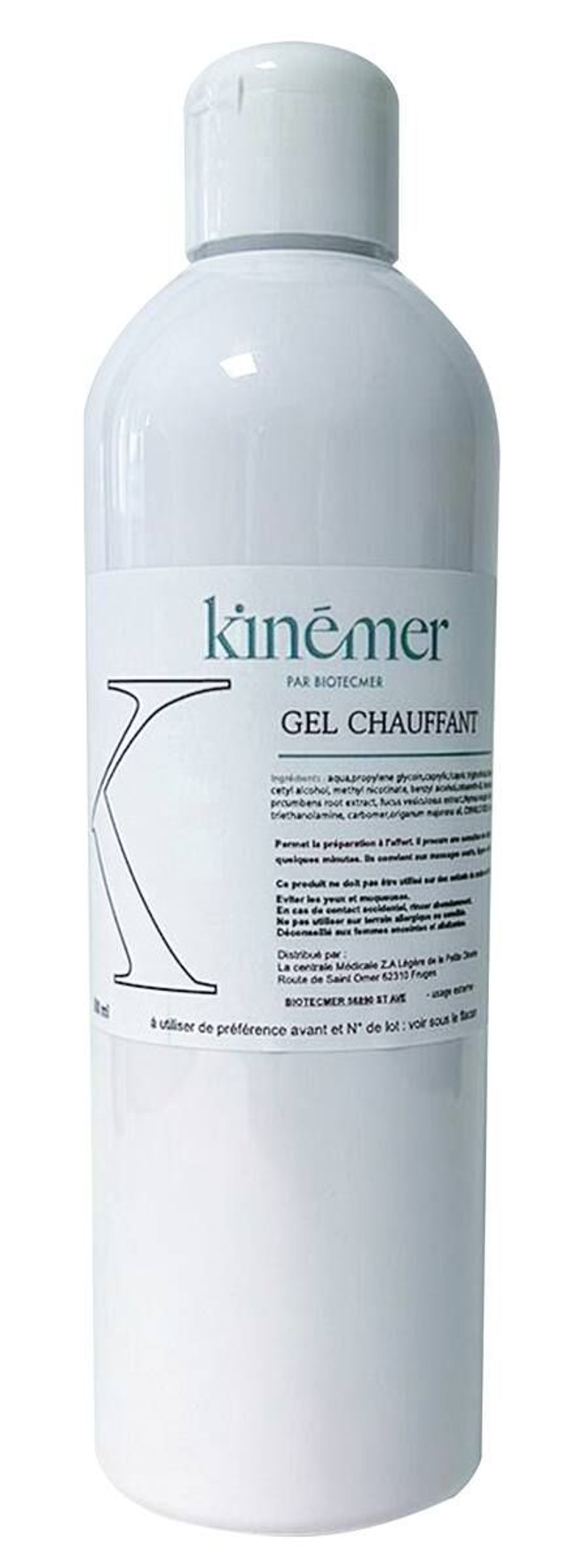 Gel chauffant 500 ml – Usage kinésithérapie et ostéopathie