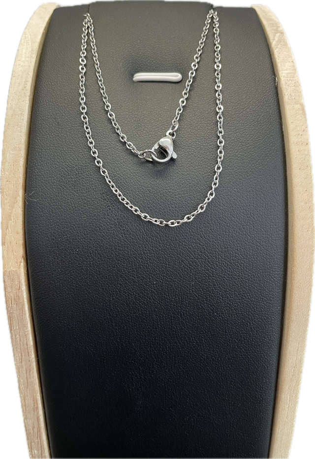 Chaîne couleur argentée optionnelle 50 cm