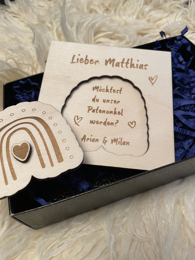 Patenonkel Karte inkl. Geschenkbox