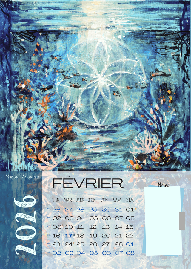 Calendrier mural Bellule Art 2026 — “Échos organiques”