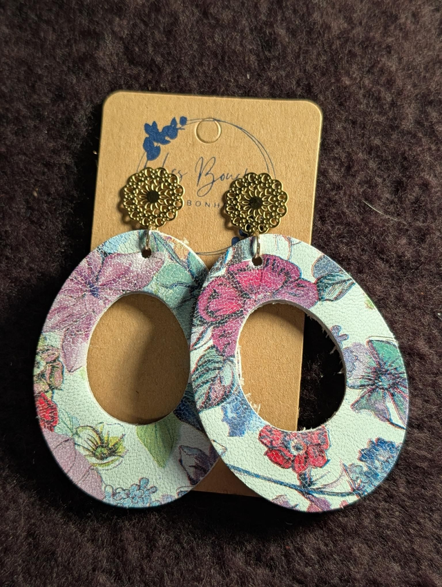 Boucles d'oreilles Ancrage fleurie an011