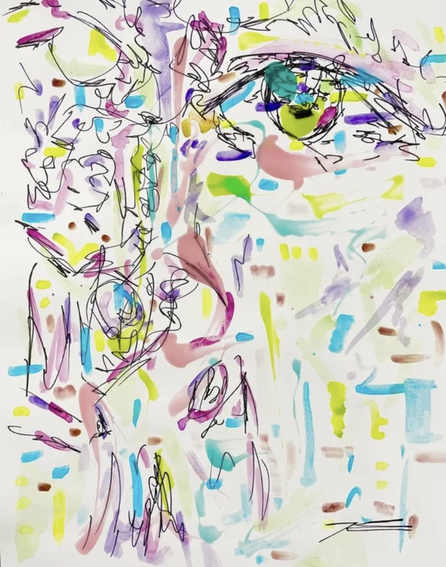 Oeuvre sur papier - Le retour - 50x65cm