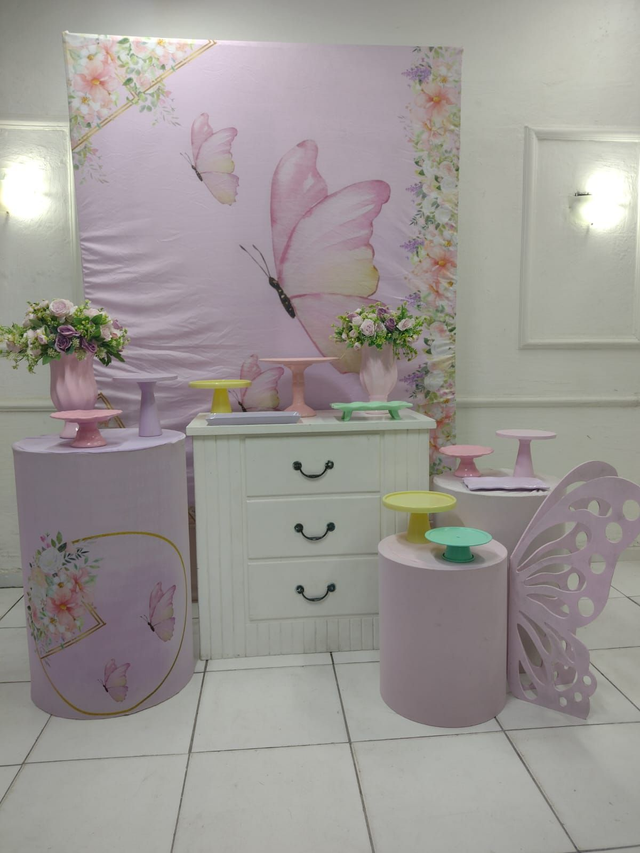 KIT BORBOLETA ROSA - LOCAÇÃO 