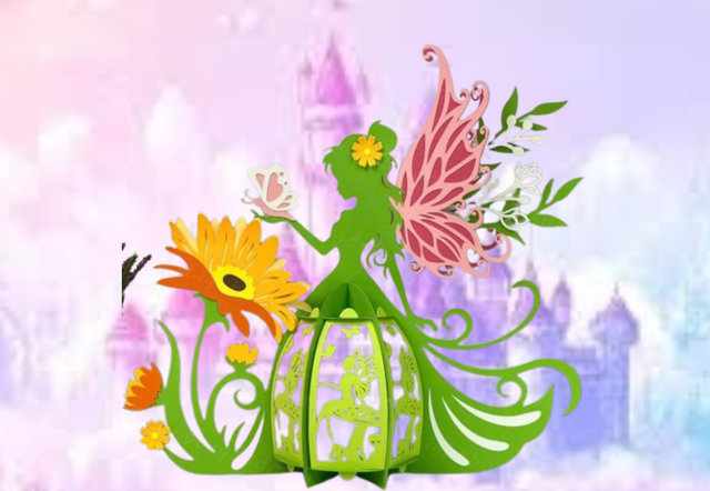 Lanterne Fée verte margueritte