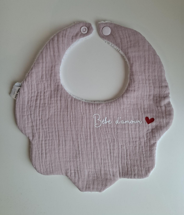 Bavoir nuage &quot;bébé d&#039;amour&quot;