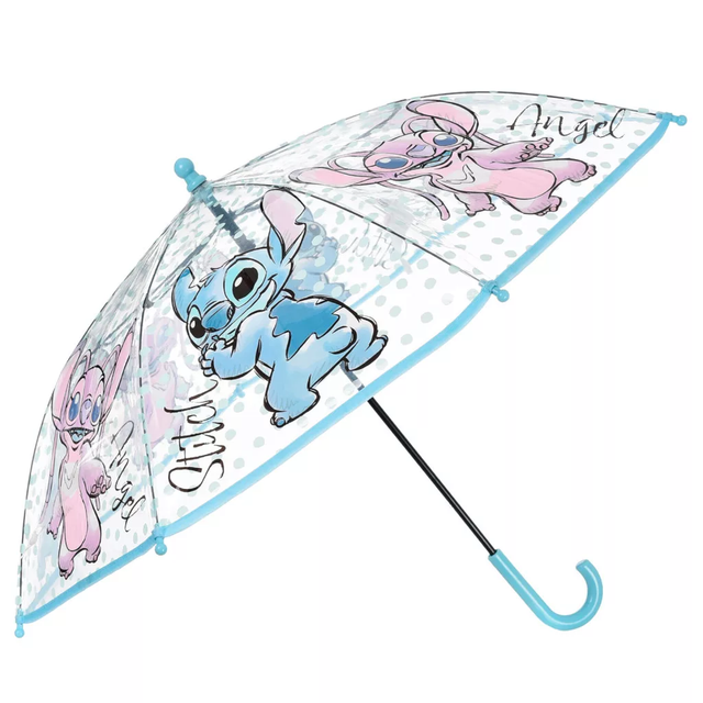 💖 Parapluie enfant transparent Disney Lilo &amp; Stitch &amp; Angel – Ø72 cm