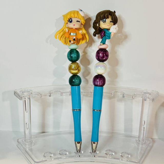 Sailor Moon character figure beaded pens - 2 designs