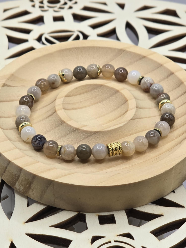 Bracelet Agate plume 0,6 cm 